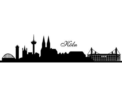Wandtattoo Kln Skyline + Stadion - Ansicht 1