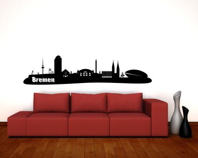 Wandtattoo Bremen Skyline - Ansicht 3