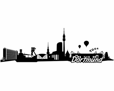 Dortmund Skyline Wandtattoo