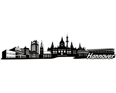 Hannover Skyline Autoaufkleber - Ansicht 1