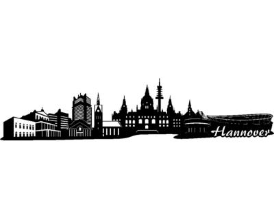 Wandtattoo Hannover Skyline - Ansicht 1