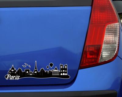 Paris Skyline Autoaufkleber - Ansicht 3