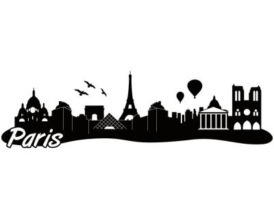 Paris Skyline Autoaufkleber - Ansicht 1