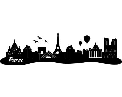 Wandtattoo Paris Skyline