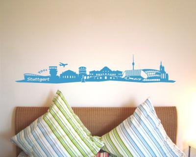 Wandtattoo Stuttgart Skyline - Ansicht 3