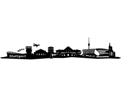 Wandtattoo Stuttgart Skyline - Ansicht 1