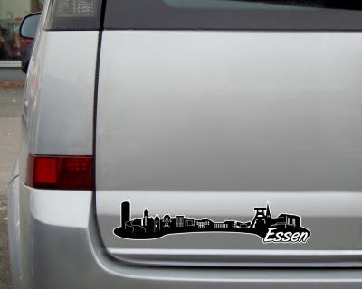 Essen Skyline Autoaufkleber - Ansicht 3