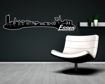 Essen Skyline Wandtattoo