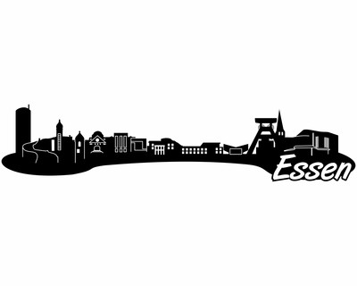 Essen Skyline Wandtattoo