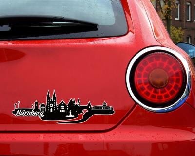 Nürnberg Skyline Autoaufkleber Aufkleber