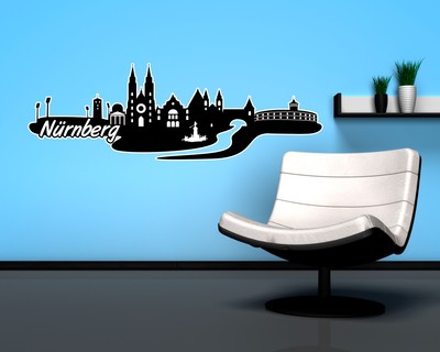 Nrnberg Skyline Wandtattoo