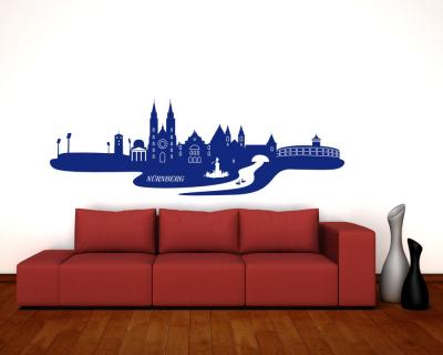 Wandtattoo Nrnberg Skyline