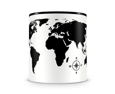 Tasse mit dem Motiv Weltkarte - Ansicht 2