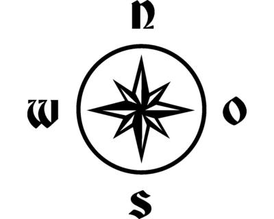 Kompassrose Wandtattoo - Ansicht 1