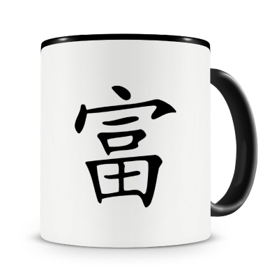 Tasse mit dem Motiv Chinesisches Zeichen fr Reichtum