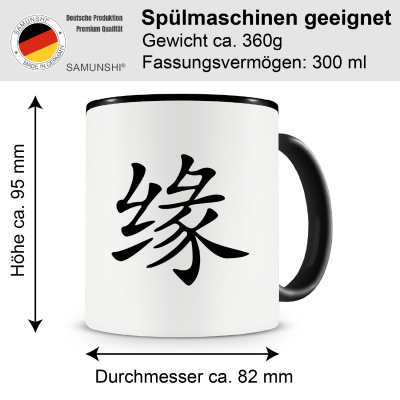 Tasse mit dem Motiv Chinesisches Zeichen fr Gutes Schicksal - Ansicht 2