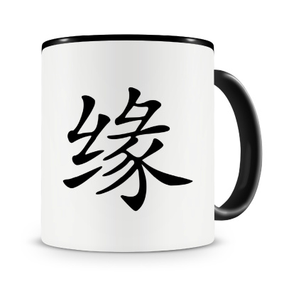 Tasse mit dem Motiv Chinesisches Zeichen fr Gutes Schicksal