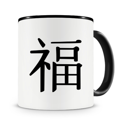 Tasse mit dem Motiv Chinesisches Zeichen fr Glck