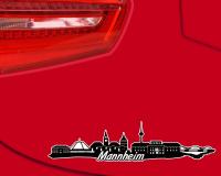 Mannheim Skyline Autoaufkleber