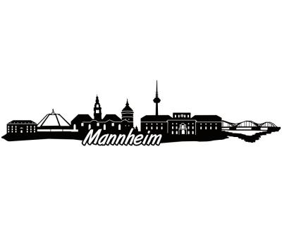 Mannheim Skyline Autoaufkleber Aufkleber