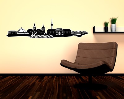 Mannheim Skyline Wandtattoo
