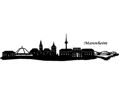 Wandtattoo Mannheim Skyline - Ansicht 1