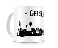 Tasse Gelsenkirchen Skyline Tasse Modellnummer  wei/schwarz