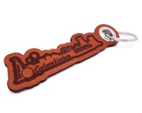 Schlüsselanhänger Gelsenkirchen Schlüsselanhänger Modellnummer  cognac braun/graviert