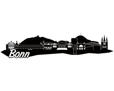 Bonn Skyline Autoaufkleber