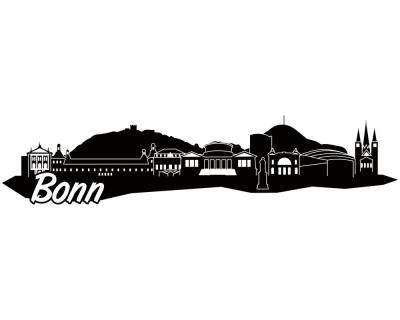 Bonn Skyline Autoaufkleber - Ansicht 1