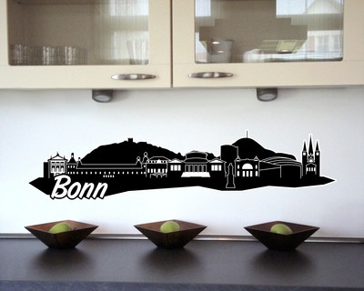 Bonn Skyline Wandtattoo - Ansicht 2