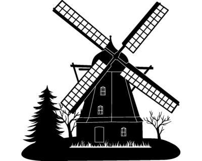 Windmhle Wandtattoo - Ansicht 1