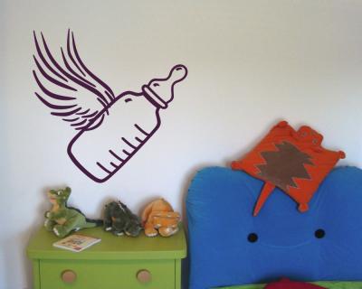 Wandtattoo fliegende Babyflasche - Ansicht 2