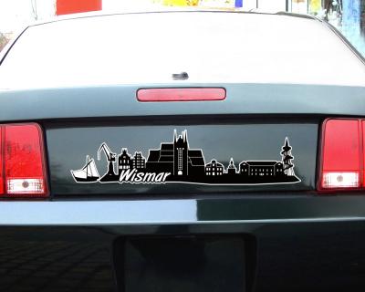 Wismar Skyline Autoaufkleber Aufkleber