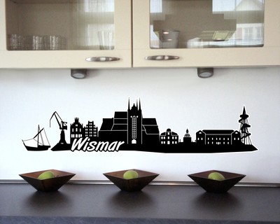 Wismar Skyline Wandtattoo