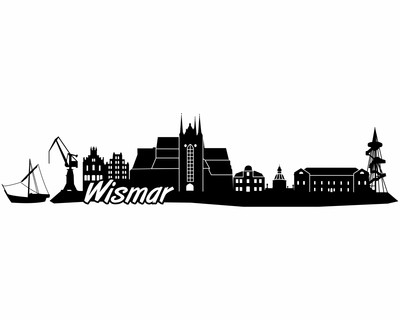 Wismar Skyline Wandtattoo