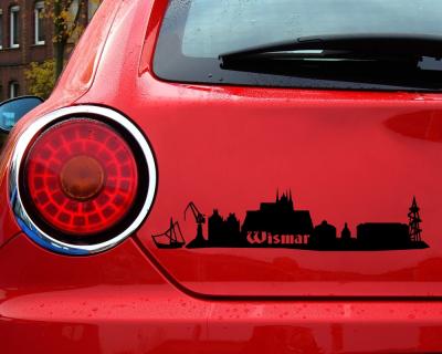 Wismar Skyline Aufkleber - Ansicht 2
