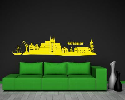 Wandtattoo Wismar Skyline Wandtattoo