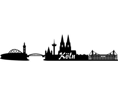 Köln Aufkleber Skyline