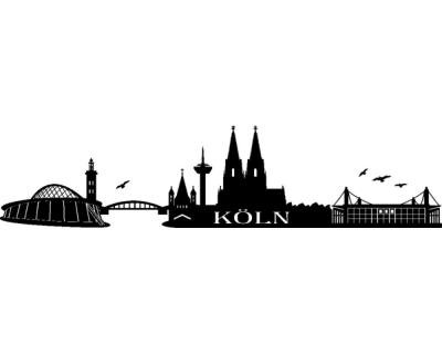 Wandtattoo Köln Skyline