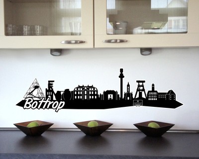 Bottrop Skyline Wandtattoo