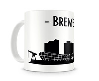 Tasse Bremerhaven Skyline Tasse Modellnummer  wei/schwarz