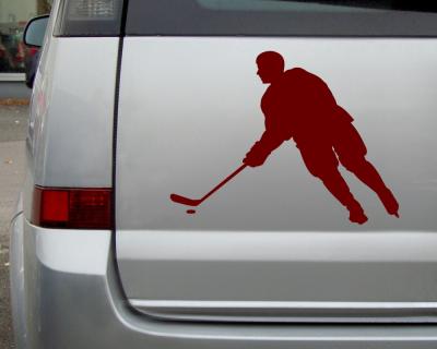 Eishockey Spieler Autoaufkleber - Ansicht 3
