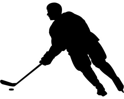 Eishockey Spieler Autoaufkleber - Ansicht 1