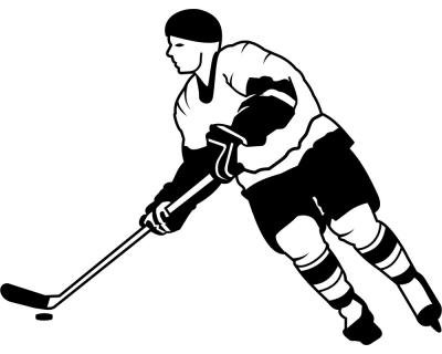 Wandaufkleber Eishockey Spieler