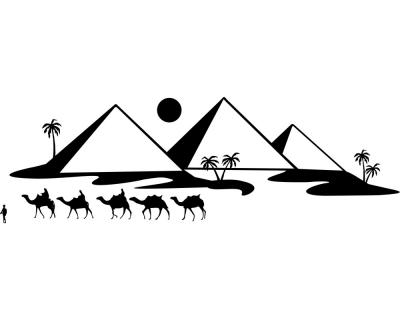 Pyramiden Wandtattoo - Ansicht 1