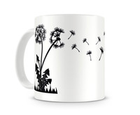 Tasse mit dem Motiv Pusteblume Tasse Modellnummer  wei/schwarz