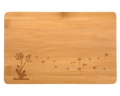 Frhstcksbrettchen mit Pusteblume Gravur - Ansicht 2