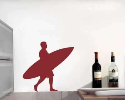 Wandtattoo Surfer gehend - Ansicht 3