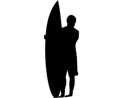 Surfer Aufkleber stehend